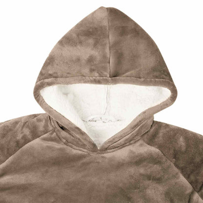 Decken-Hoodie Kamel M Fleece und Flanell