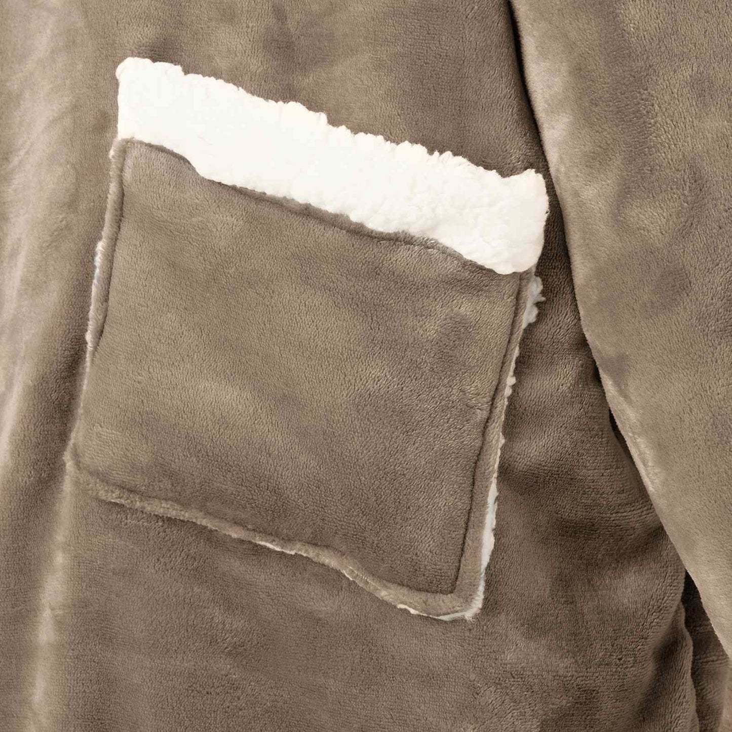 Decken-Hoodie Kamel M Fleece und Flanell