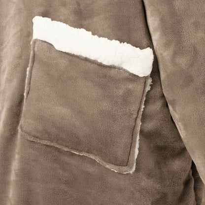 Decken-Hoodie Kamel M Fleece und Flanell