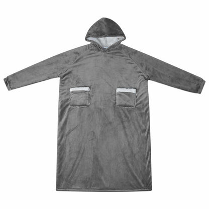 vidaXL Decken-Hoodie Dunkelgrau L Fleece und Flanell