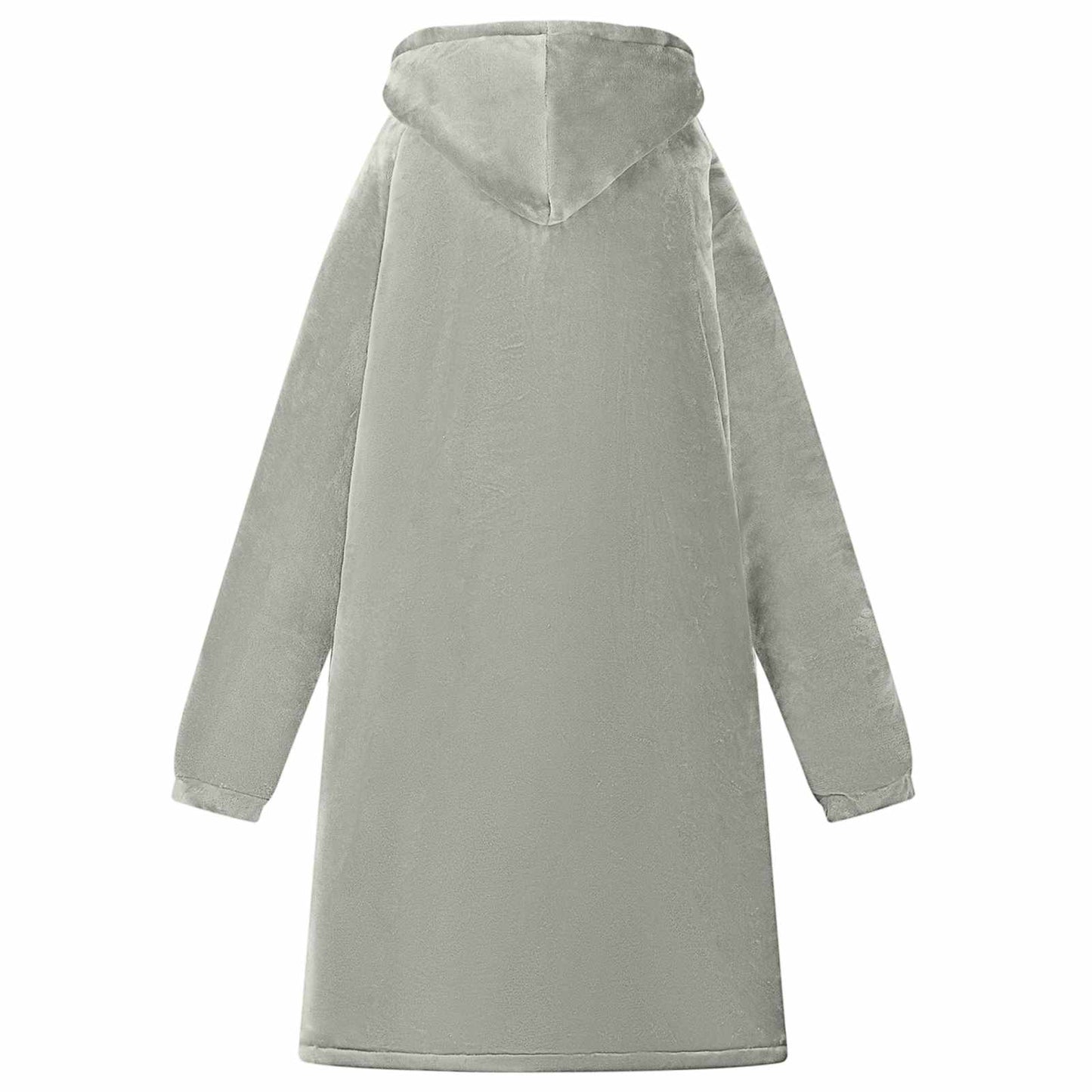 Decken-Hoodie Grau M Fleece und Flanell