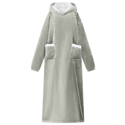 Decken-Hoodie Grau M Fleece und Flanell
