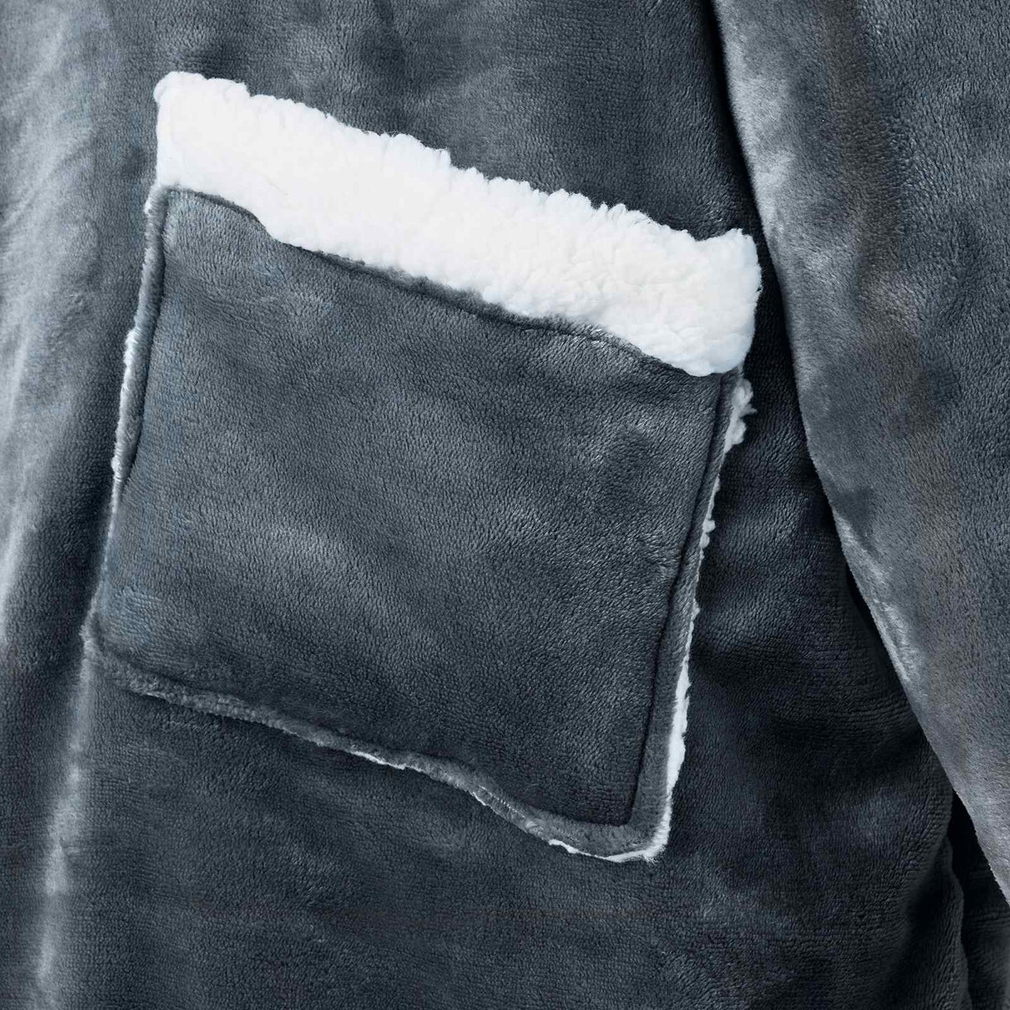 Decken-Hoodie Marineblau L Fleece und Flanell