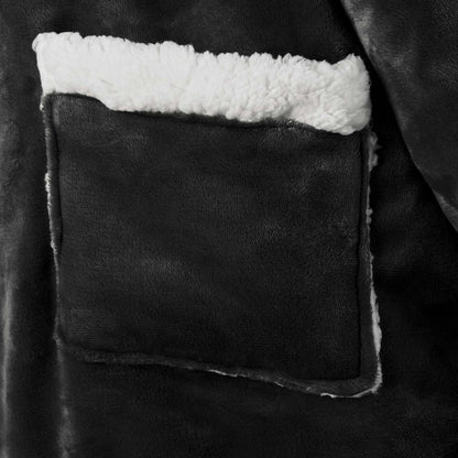 Decken-Hoodie Schwarz M Fleece und Flanell