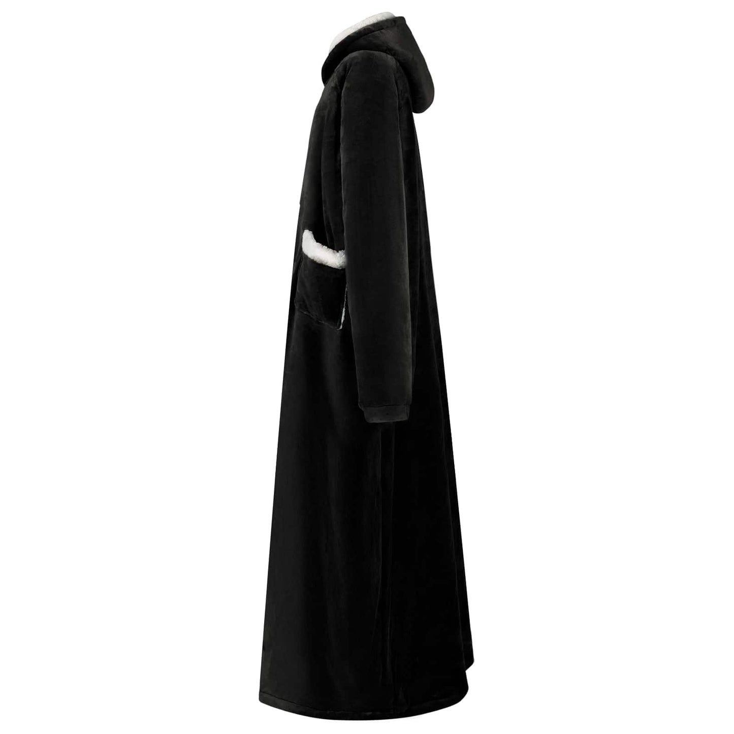 Decken-Hoodie Schwarz M Fleece und Flanell