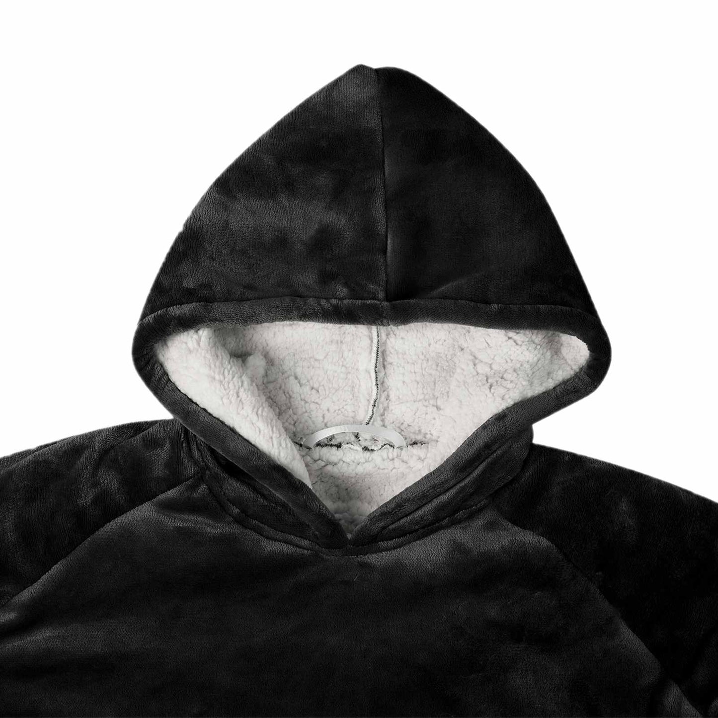 Decken-Hoodie Schwarz L Fleece und Flanell