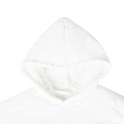 Decken-Hoodie Weiß M Fleece und Flanell