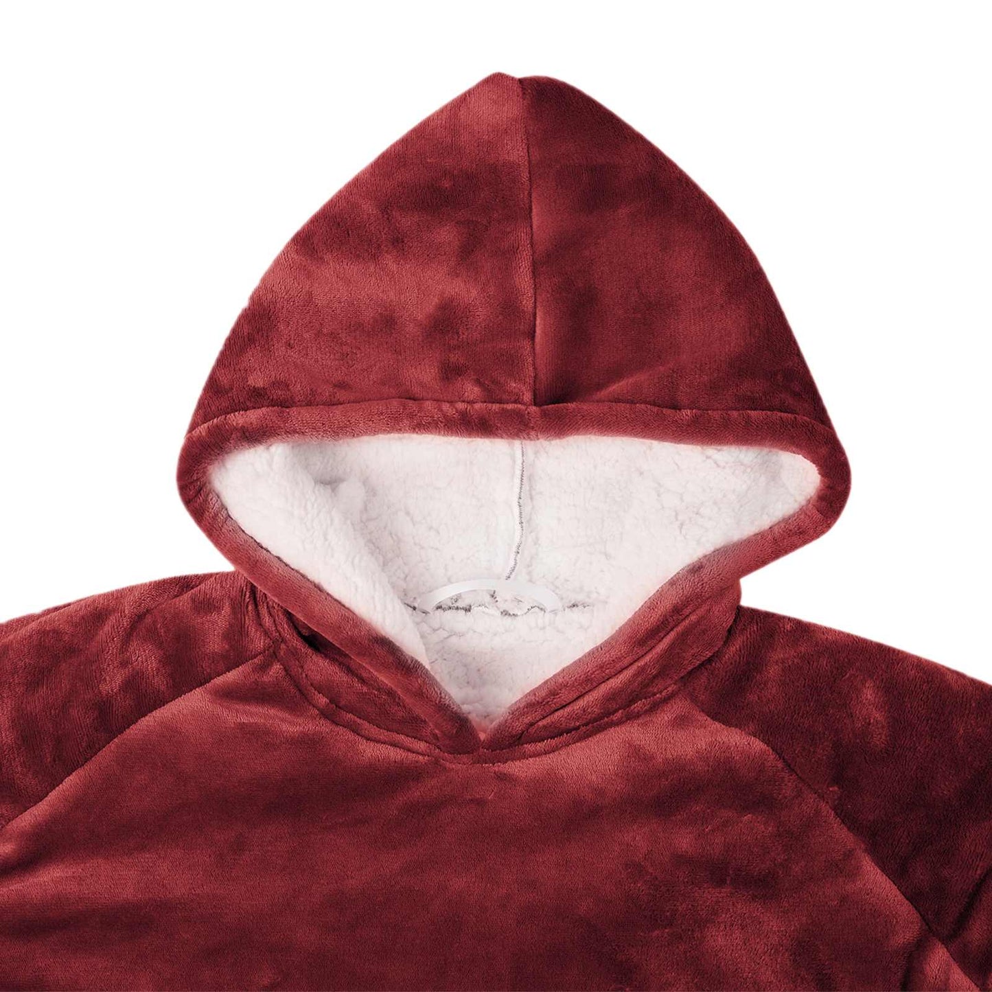 vidaXL Decken-Hoodie Bordeauxrot L Fleece und Flanell