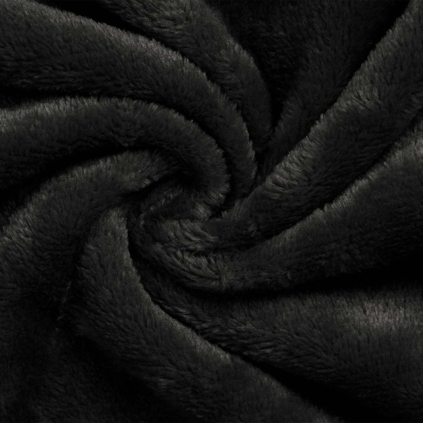 Bademantel Hoodie Schwarz M Flanell