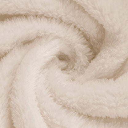 Bademantel ohne Kapuze Beige S Flanell