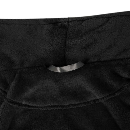 Bademantel ohne Kapuze Schwarz M Flanell