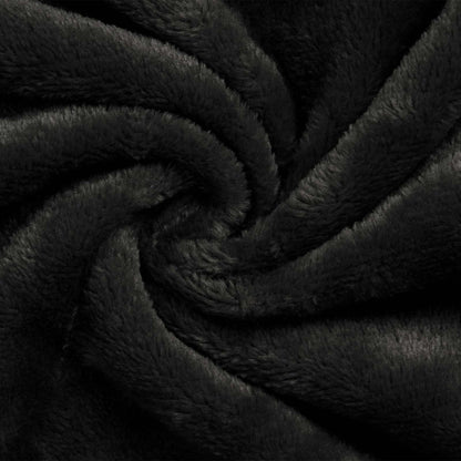 Bademantel ohne Kapuze Schwarz XXXL Flanell