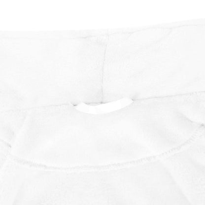 Bademantel ohne Kapuze Weiß S Flanell