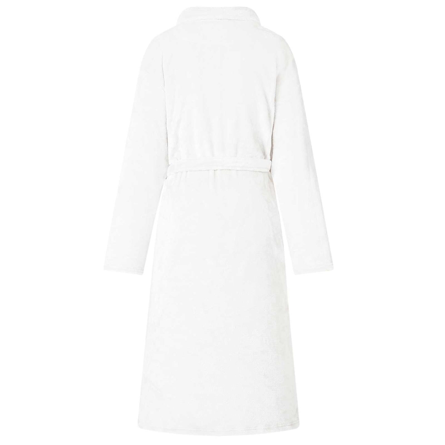 Bademantel ohne Kapuze Weiß S Flanell