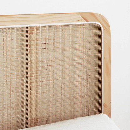 vidaXL Kopfteil mit Kopfteil Natur 140 x 55 x 3 cm Rattan