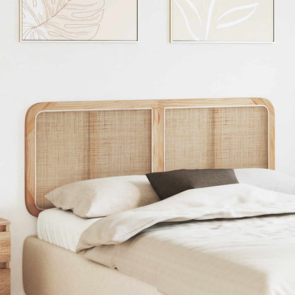 vidaXL Kopfteil mit Kopfteil Natur 140 x 55 x 3 cm Rattan