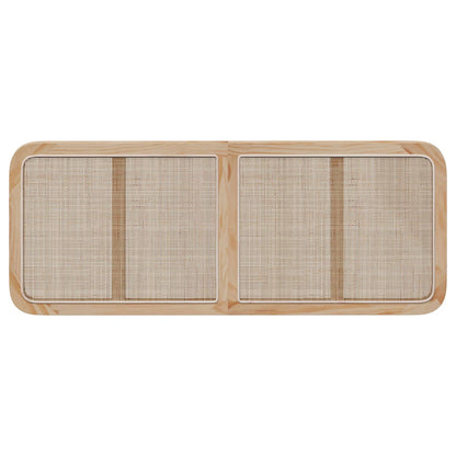 vidaXL Kopfteil mit Kopfteil Natur 140 x 55 x 3 cm Rattan