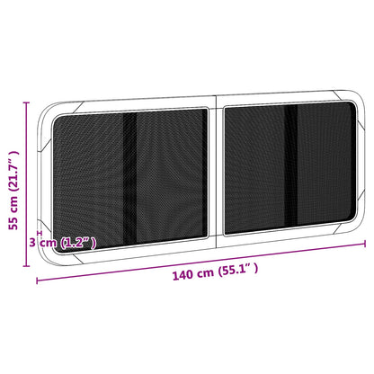 vidaXL Kopfteil mit Kopfteil Natur 140 x 55 x 3 cm Rattan