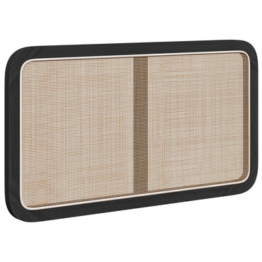 vidaXL Kopfteil mit Kopfteil Schwarz 100 x 55 x 3 cm Rattan