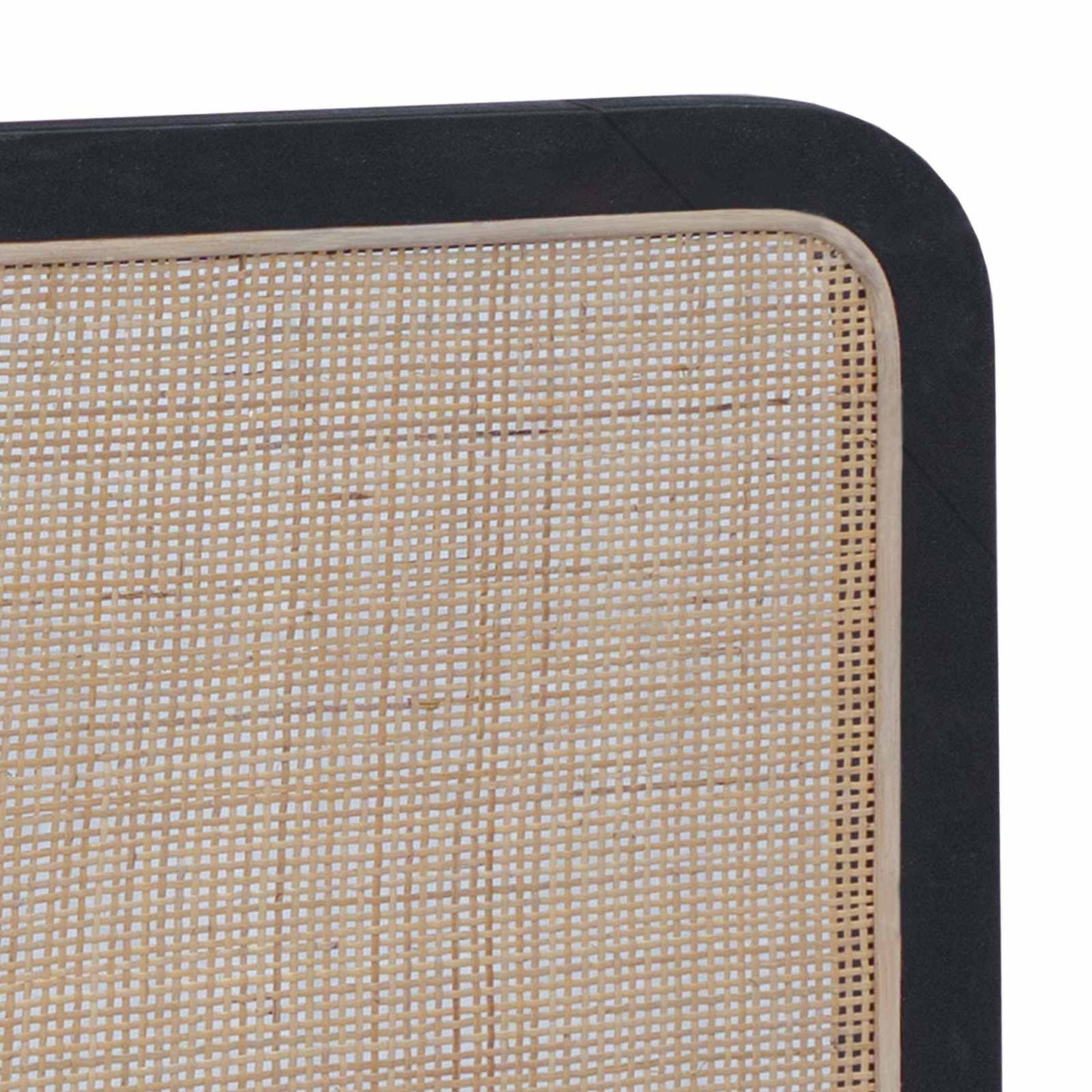 vidaXL Kopfteil mit Kopfteil Schwarz 120 x 55 x 3 cm Rattan