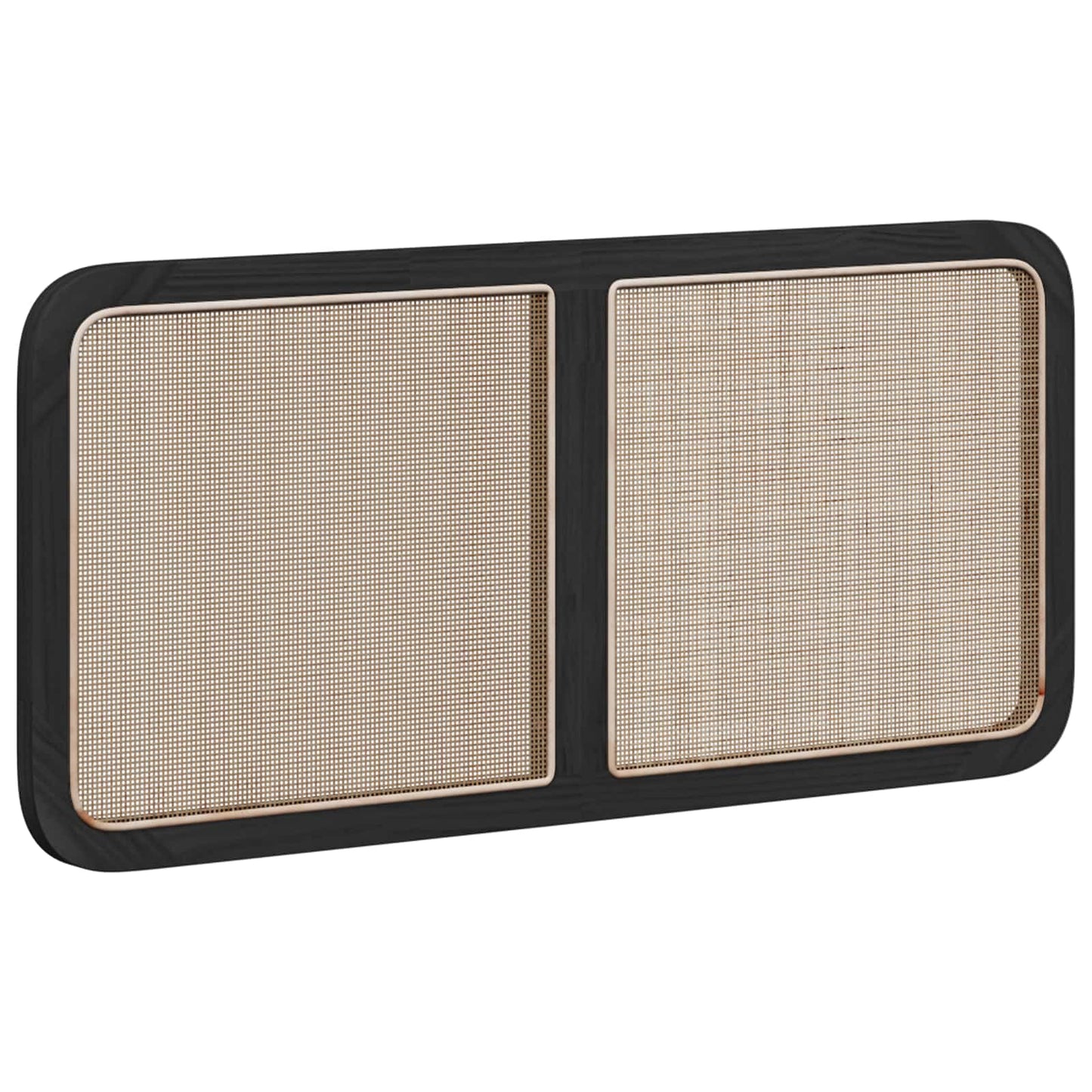 vidaXL Kopfteil mit Kopfteil Schwarz 120 x 55 x 3 cm Rattan