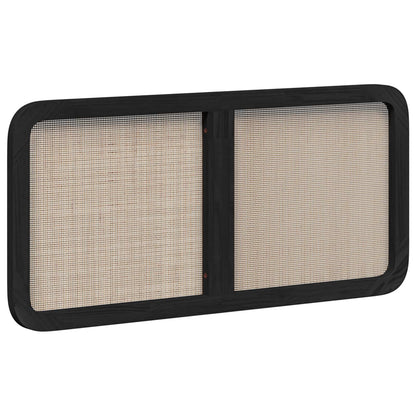 vidaXL Kopfteil mit Kopfteil Schwarz 120 x 55 x 3 cm Rattan