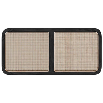vidaXL Kopfteil mit Kopfteil Schwarz 120 x 55 x 3 cm Rattan