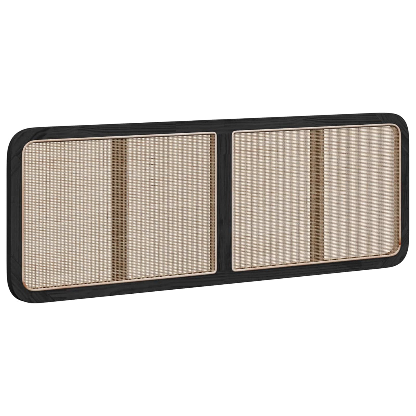vidaXL Kopfteil mit Kopfteil Schwarz 160 x 55 x 3 cm Rattan