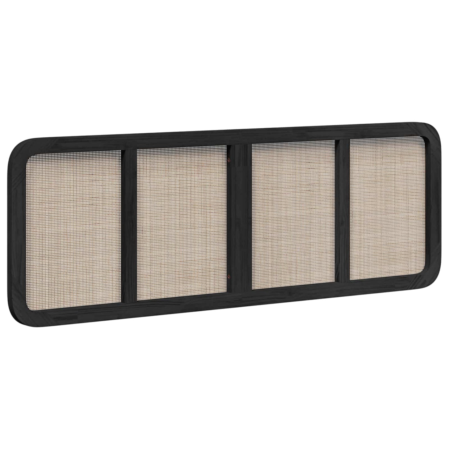 vidaXL Kopfteil mit Kopfteil Schwarz 160 x 55 x 3 cm Rattan