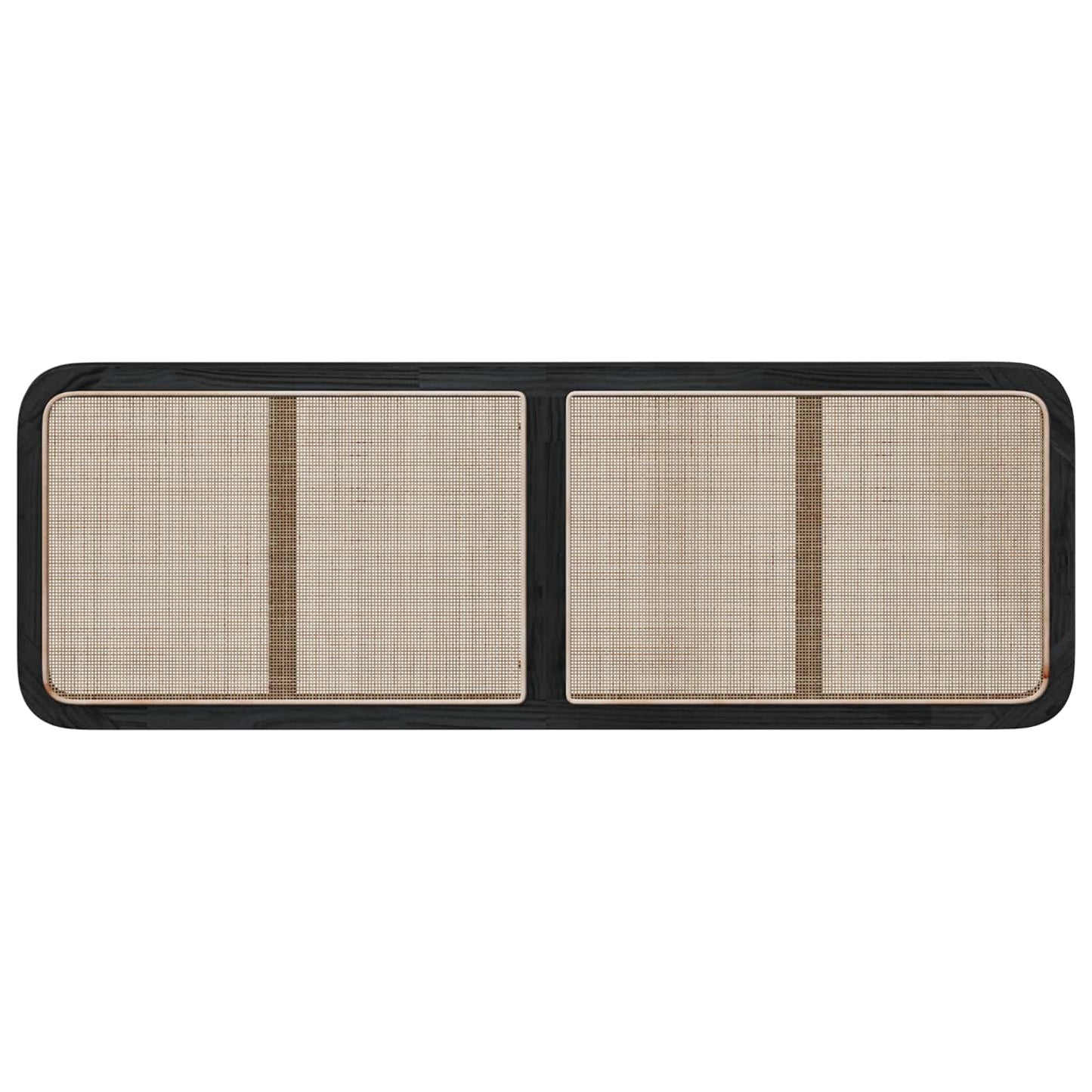 vidaXL Kopfteil mit Kopfteil Schwarz 160 x 55 x 3 cm Rattan