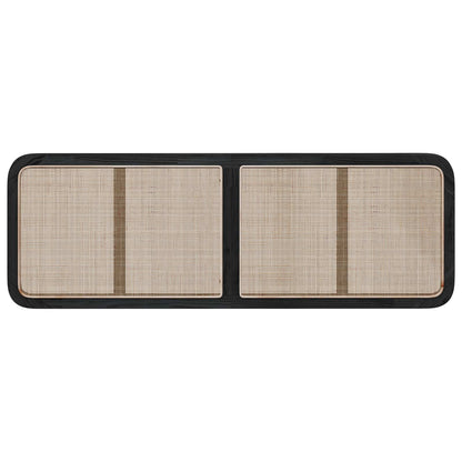 vidaXL Kopfteil mit Kopfteil Schwarz 160 x 55 x 3 cm Rattan