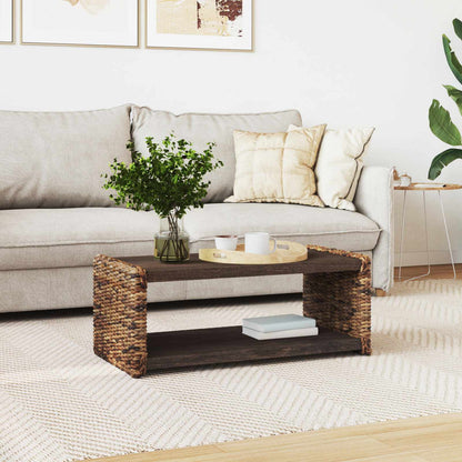 Couchtisch Natur 90 x 45 x 35 cm Massives Mahagoni Holz