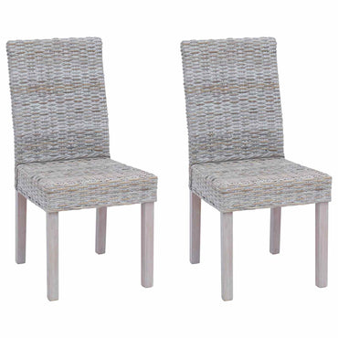 vidaXL Esszimmerstuhl 2 pcs Weiß gewaschen 45 x 54 x 93 cm