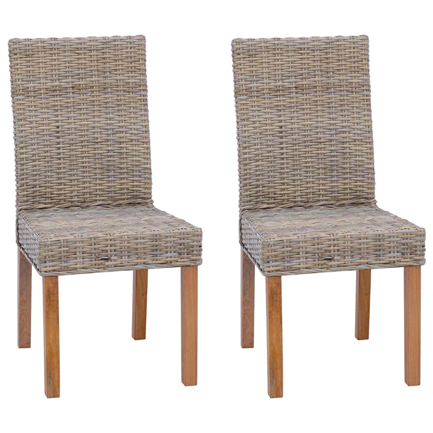 vidaXL Esszimmerstuhl 2 pcs Kubu Grau 45 x 54 x 93 cm