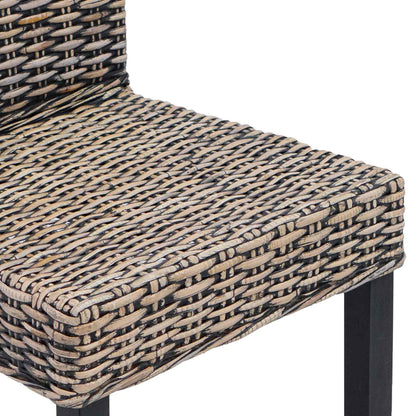 vidaXL Esszimmerstuhl 2 pcs Schwarz gewaschen 45 x 54 x 93 cm