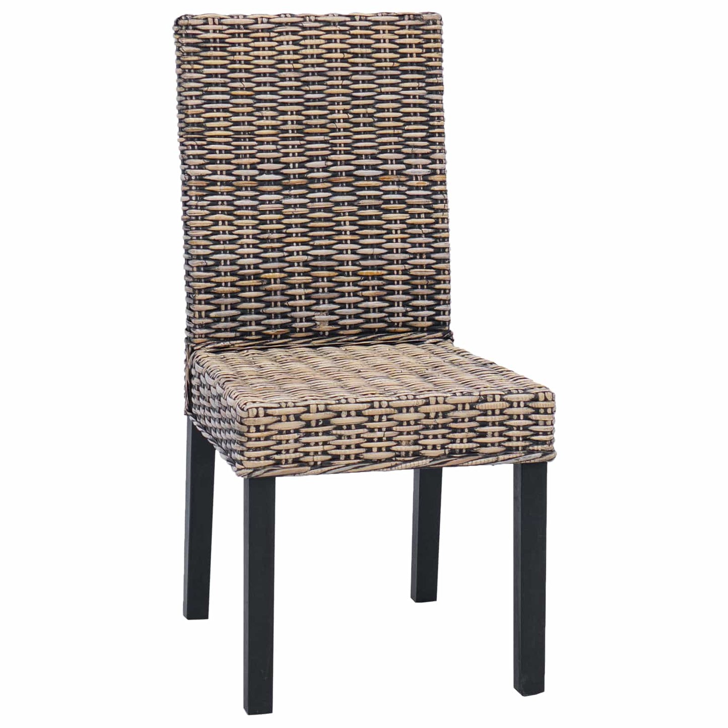 vidaXL Esszimmerstuhl 2 pcs Schwarz gewaschen 45 x 54 x 93 cm