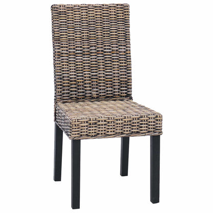 vidaXL Esszimmerstuhl 2 pcs Schwarz gewaschen 45 x 54 x 93 cm