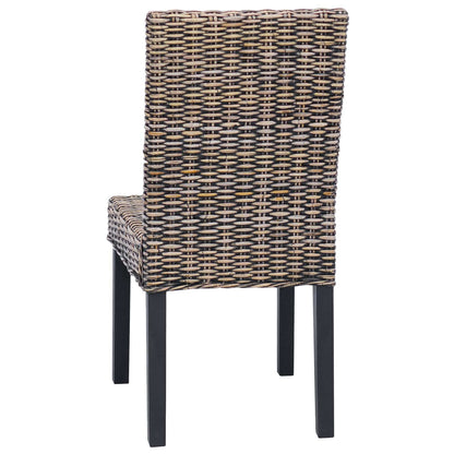 vidaXL Esszimmerstuhl 2 pcs Schwarz gewaschen 45 x 54 x 93 cm