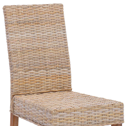 vidaXL Esszimmerstuhl 2 pcs Natur 45 x 54 x 93 cm