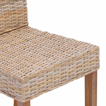 vidaXL Esszimmerstuhl 2 pcs Natur 45 x 54 x 93 cm