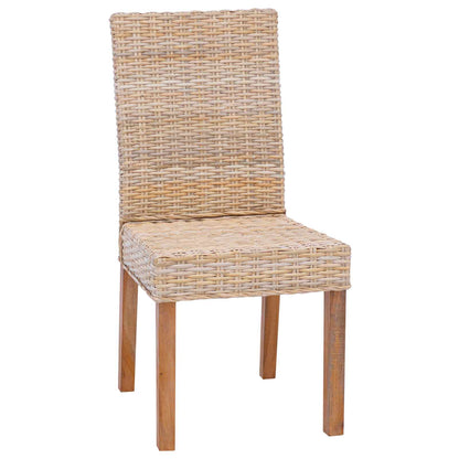 vidaXL Esszimmerstuhl 2 pcs Natur 45 x 54 x 93 cm