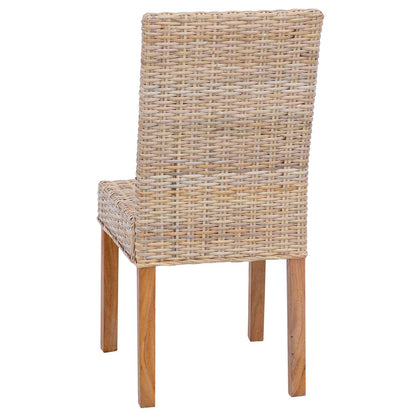 vidaXL Esszimmerstuhl 2 pcs Natur 45 x 54 x 93 cm