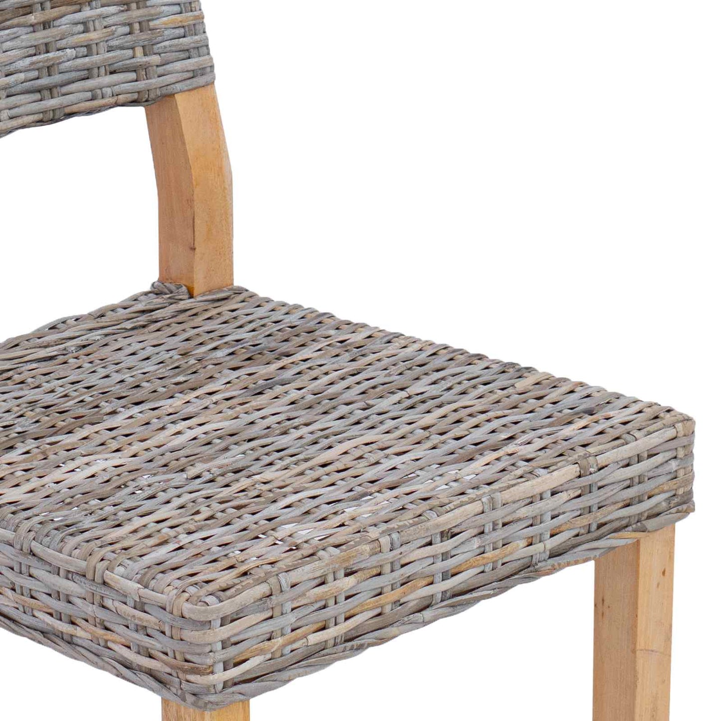 Esszimmerstuhl 2 pcs Kubu Grau 46 x 55 x 84 cm Kubu Rattan