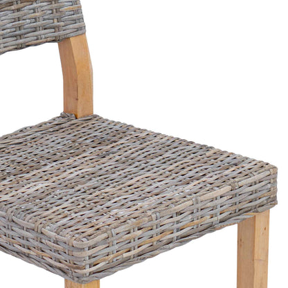 Esszimmerstuhl 2 pcs Kubu Grau 46 x 55 x 84 cm Kubu Rattan