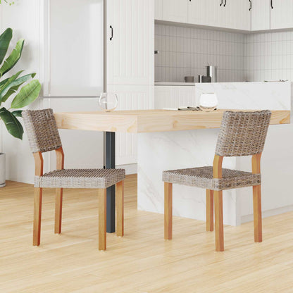 Esszimmerstuhl 2 pcs Kubu Grau 46 x 55 x 84 cm Kubu Rattan