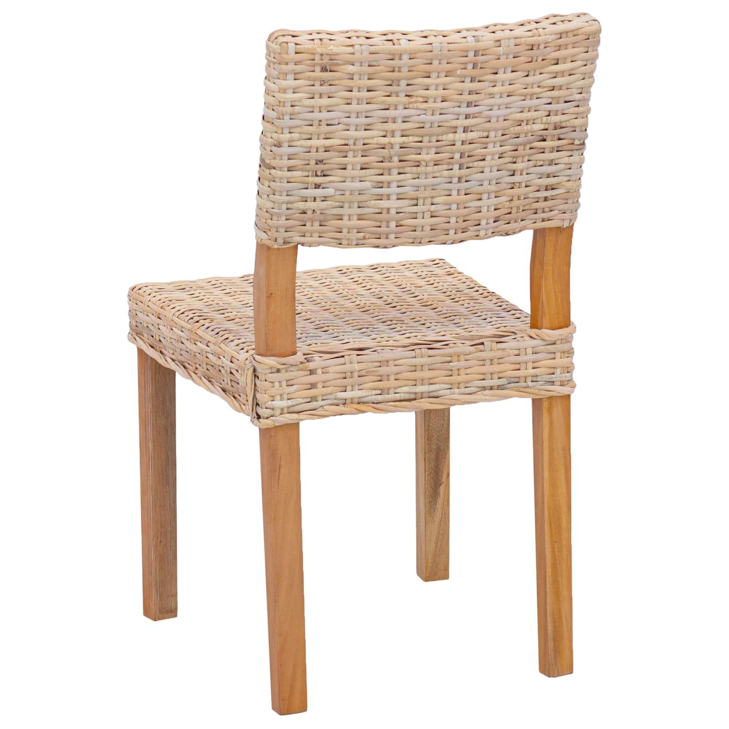 vidaXL Esszimmerstuhl 2 pcs Natur 46 x 55 x 84 cm Kubu Rattan