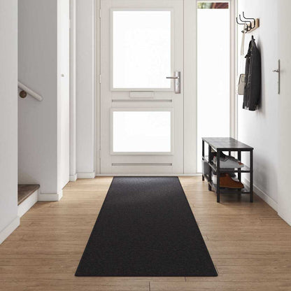 vidaXL Tapis de couloir anthracite 80 x 500 cm 100 % polypropylène