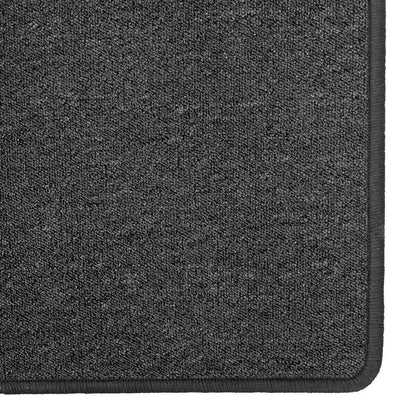 vidaXL Tapis de couloir Gris foncé 80 x 500 cm 100 % polypropylène