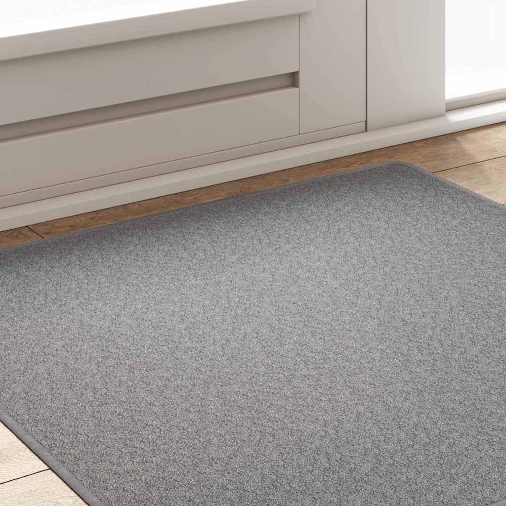 vidaXL Teppichläufer Hellgrau 100 x 100 cm 100% Polypropylen