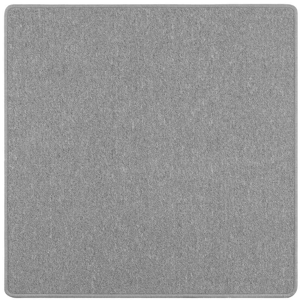 vidaXL Teppichläufer Hellgrau 100 x 100 cm 100% Polypropylen